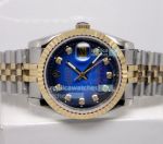 AAA Replica Rolex Datejust D-Blue Dial 2-Tone Jubilee Watch 36MM